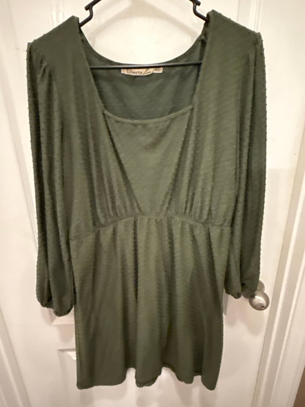 Liberty Love, Olive Green, Long Sleeve Dress, size XXL